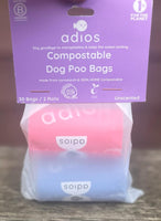 Adios Rainbow Poo Bags 2 Roll