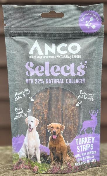 Anco Naturals Selects Turkey Strips with Collagen 85g