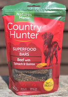 Natures Menu Country Hunter Superfood Bars Beef, Spinach & Quinoa 100g