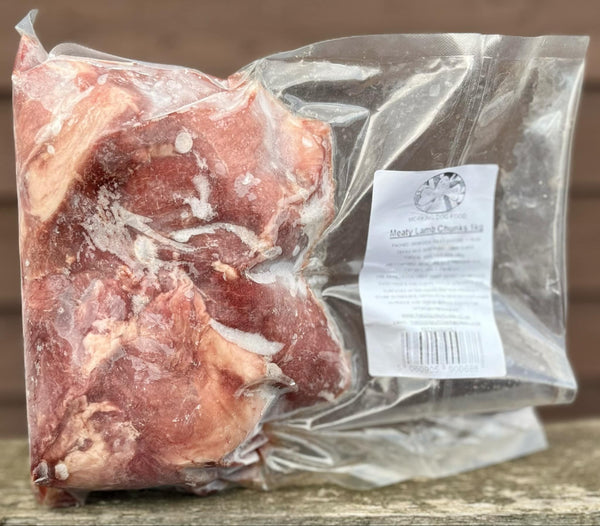 The Dogs Butcher Meaty Lamb Chunks 1kg