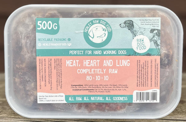 Henley Raw Meat, Heart & Lung Complete 500g