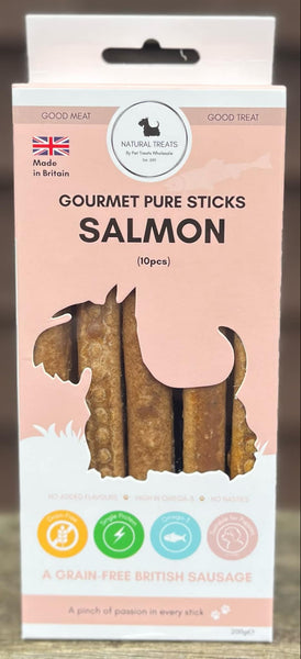 Pet Treat Wholesale Gourmet Pure Sticks Salmon 10 Pack